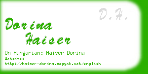 dorina haiser business card